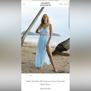 Chasing Unicorns Make You Miss You Cotton Gauze Cutout Dress